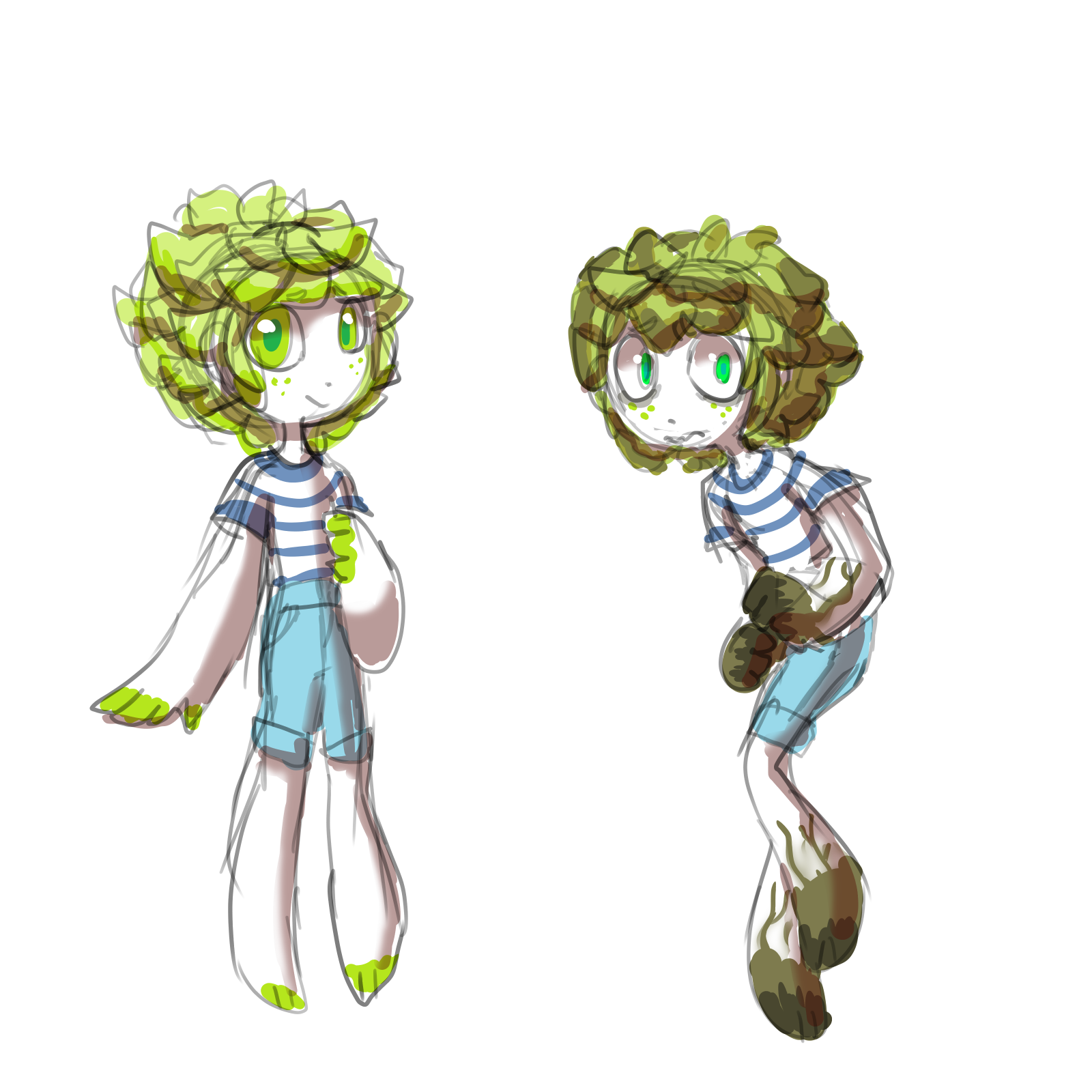 Silver and Myphan stanging next to each other