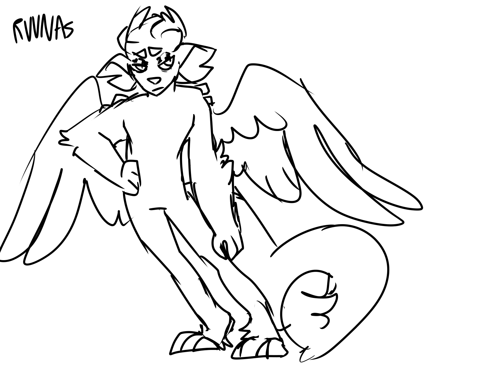 Front and side view of species